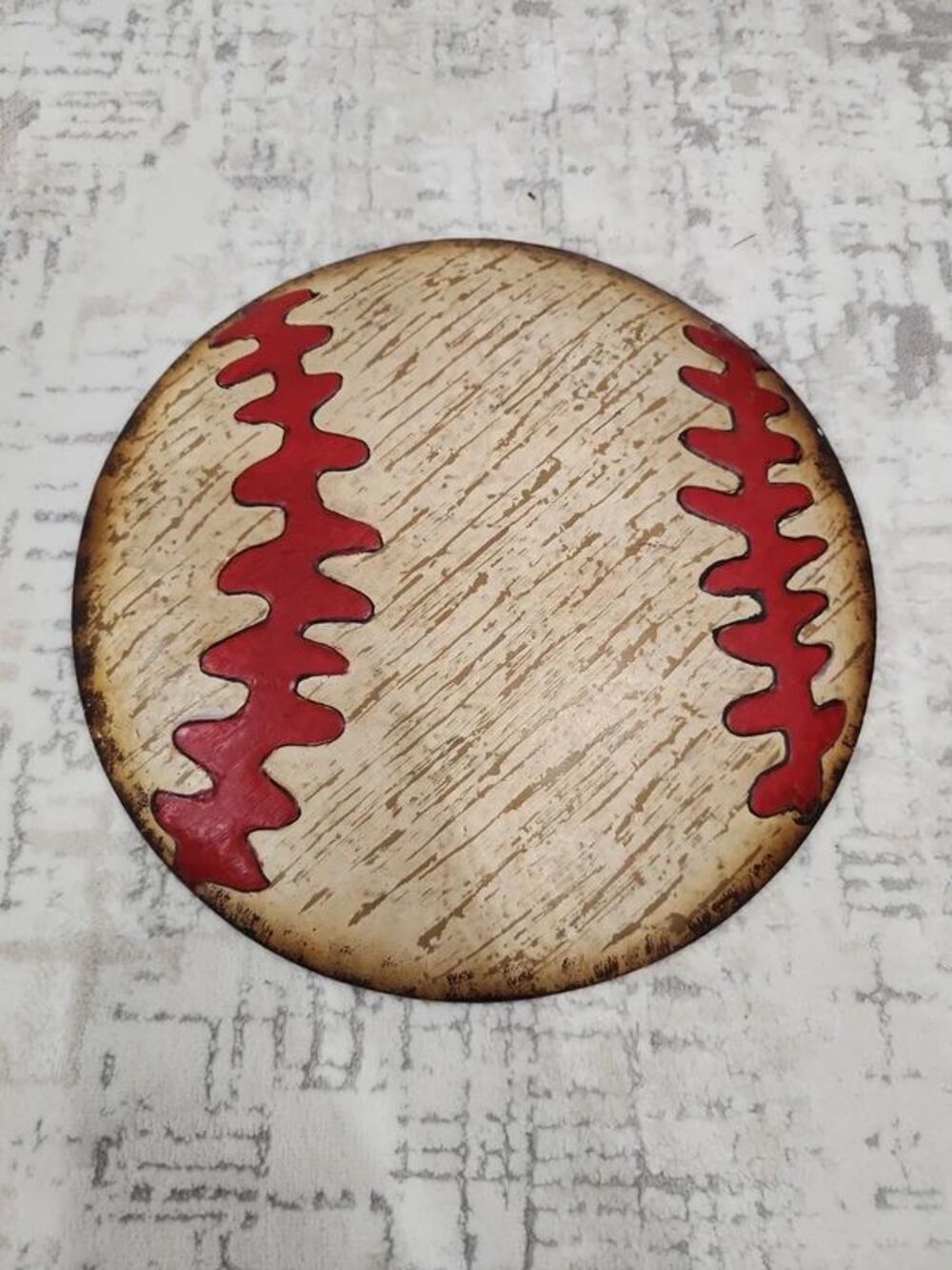 Open road metal baseball sign 14x14